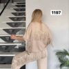 Embellished Fringe Detail Loungewear Set