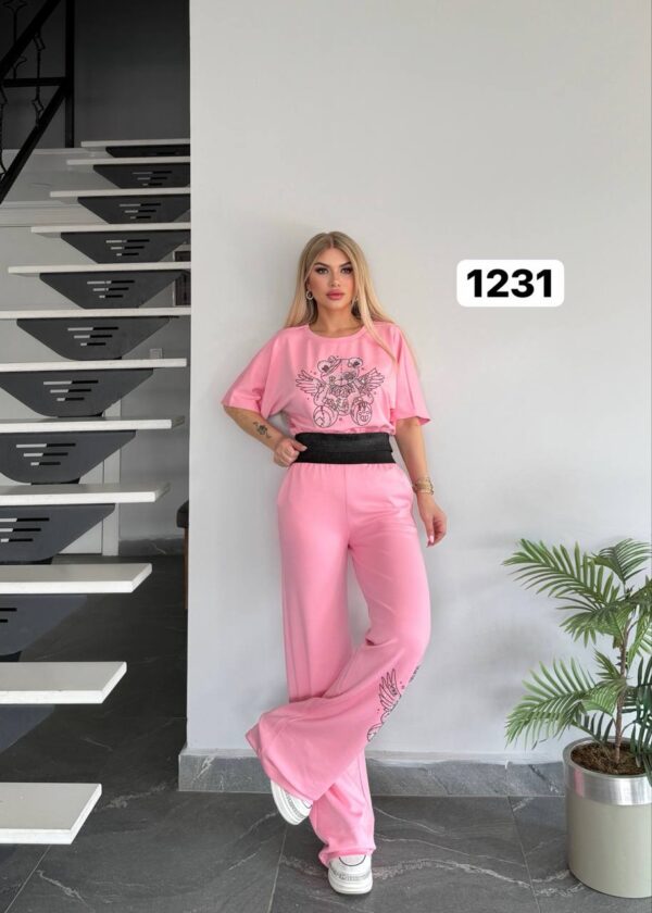 Wholesale Embellished Teddy Bear Loungewear Set