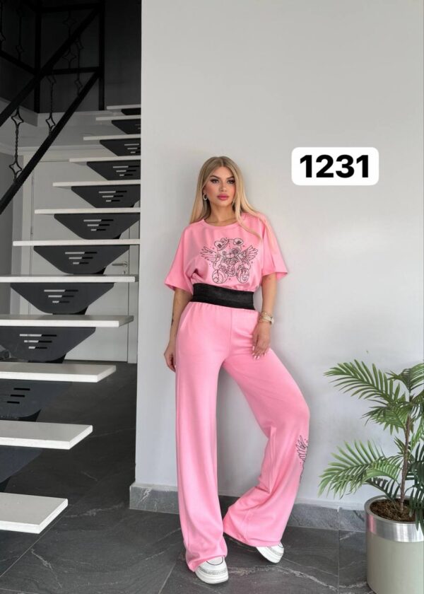 Wholesale Embellished Teddy Bear Loungewear Set