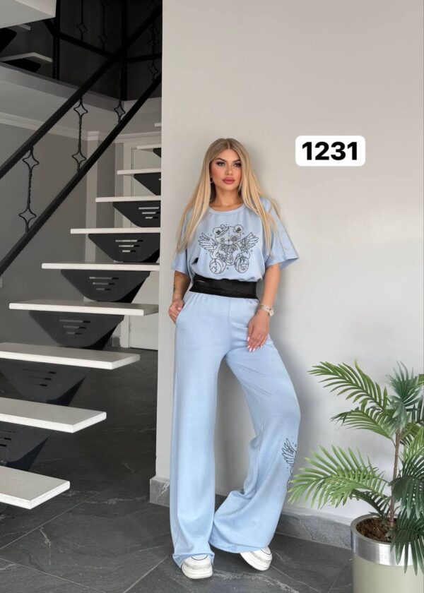 Wholesale Embellished Teddy Bear Loungewear Set