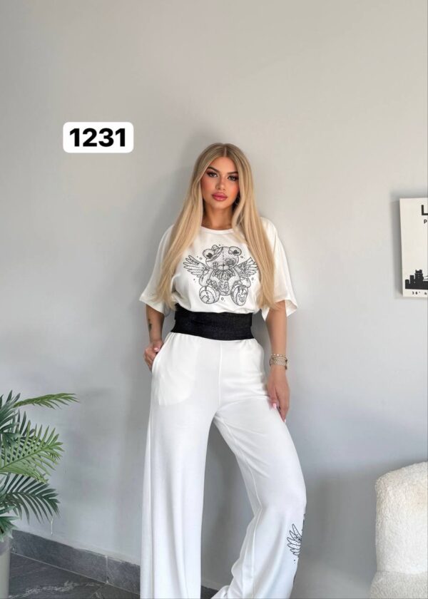 Wholesale Embellished Teddy Bear Loungewear Set