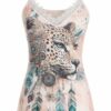 Wholesale Bohemian Leopard Print Sateen Camisole