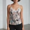 Wholesale Bohemian Leopard Print Sateen Camisole