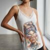 Lace-Trimmed Graphic Print Camisole