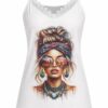 Lace-Trimmed Graphic Print Camisole