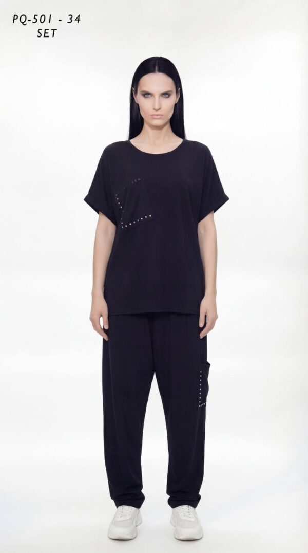 Women's Studded Detail Two-Piece Lounge Set