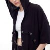 Grommet Detail Hooded Longline Cardigan