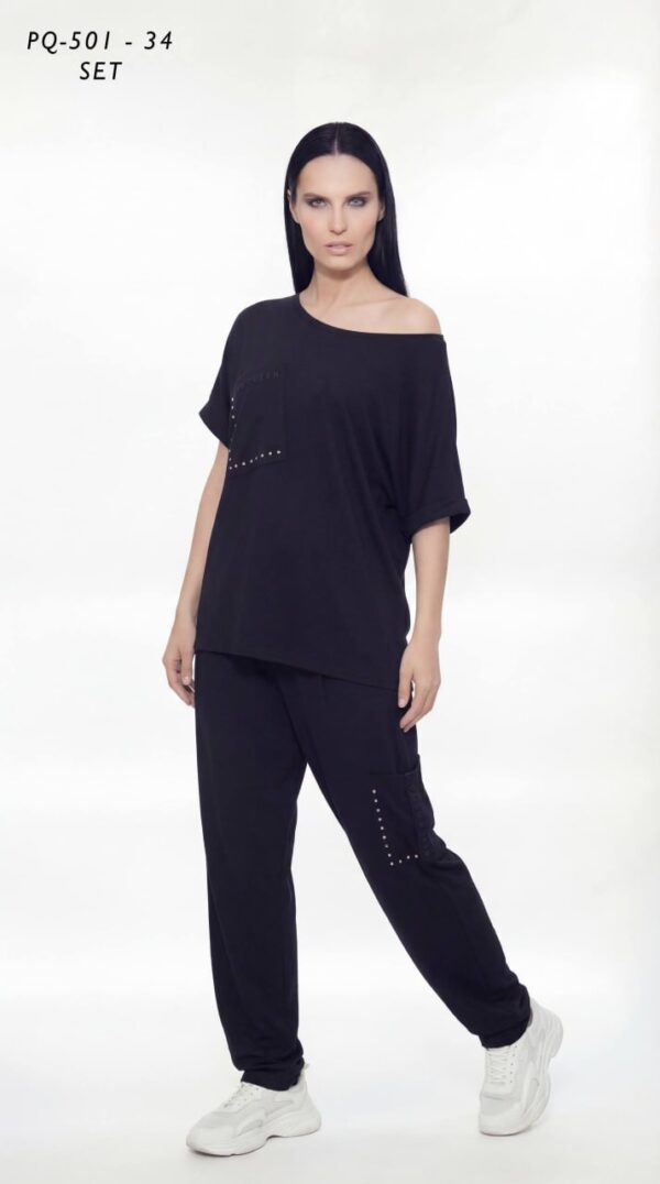 Women's Studded Detail Two-Piece Lounge Set