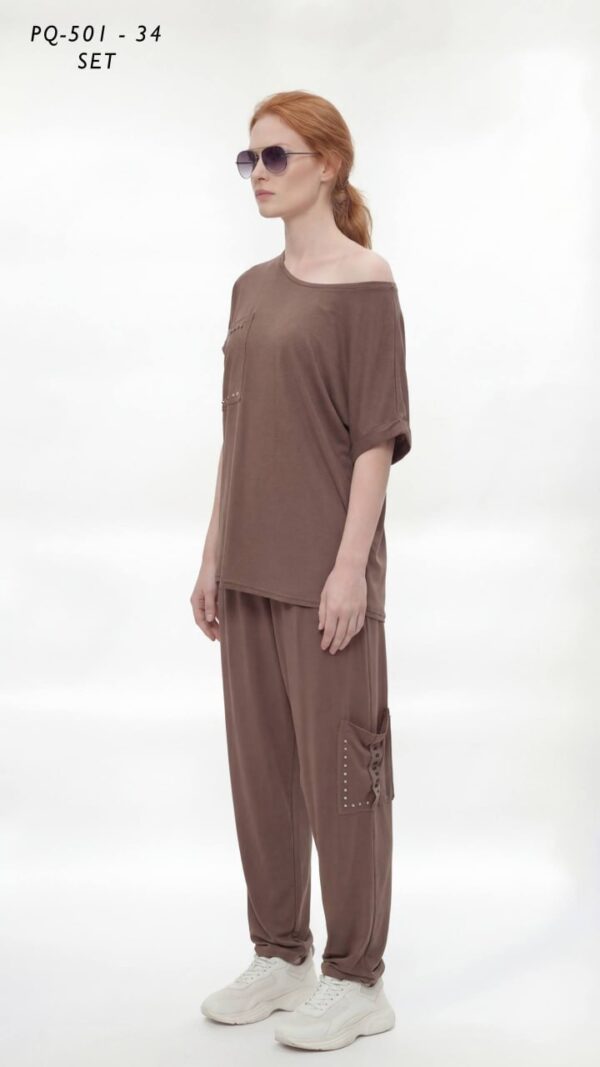 Women's Studded Detail Two-Piece Lounge Set