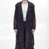 Modern Laser-Cut Detail Trench Coat