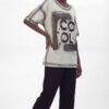 Embellished 'COOL' Graphic Tee with Safety Pin Detail