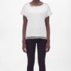 Asymmetric 'Queen' T-Shirt with Mesh & Stud Trim