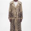 Modern Laser-Cut Detail Trench Coat