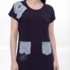 Urban Patchwork Denim T-Shirt Dress
