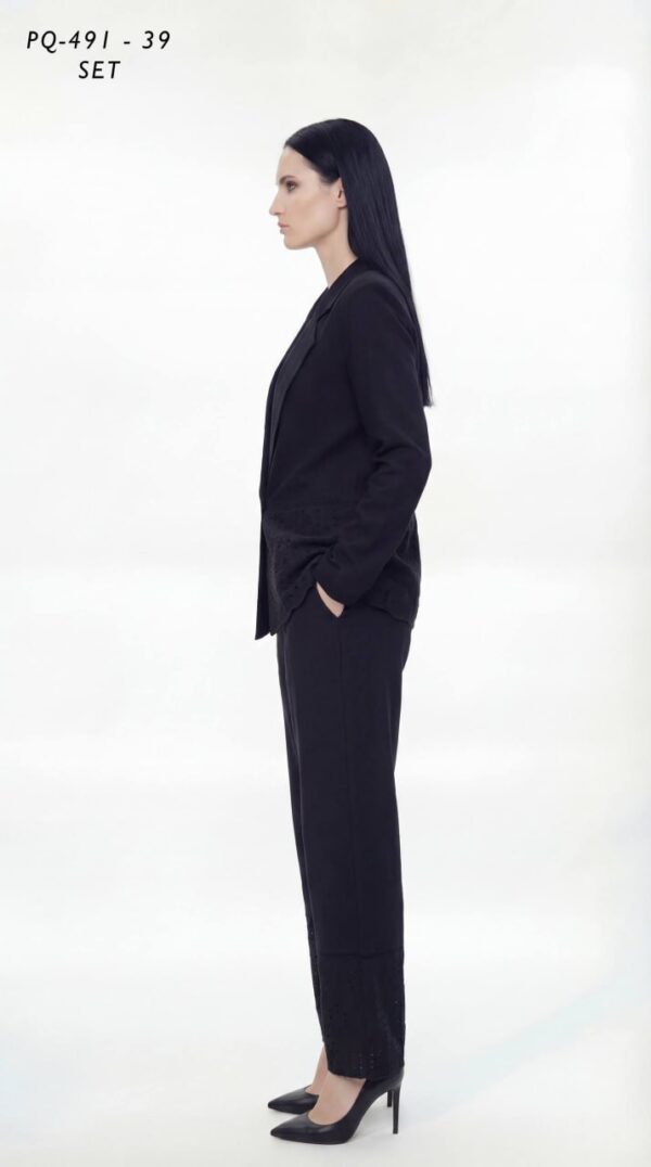 Eyelet Detail Blazer & Trouser Set