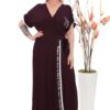 Wholesale Slogan Print Wrap Maxi Dress