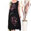 Asymmetrical Maxi Dress with Neon Butterfly Print