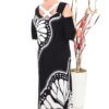 Wholesale Butterfly Print Cold Shoulder Maxi Dress