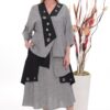 Architectural Grommet Detail Tunic & Skirt Set