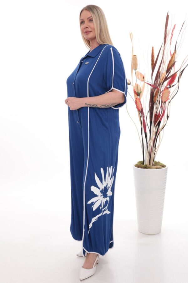 Wholesale Piped Collared Jumpsuit