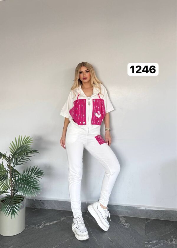 Wholesale Two-Tone Hooded Tracksuit Set