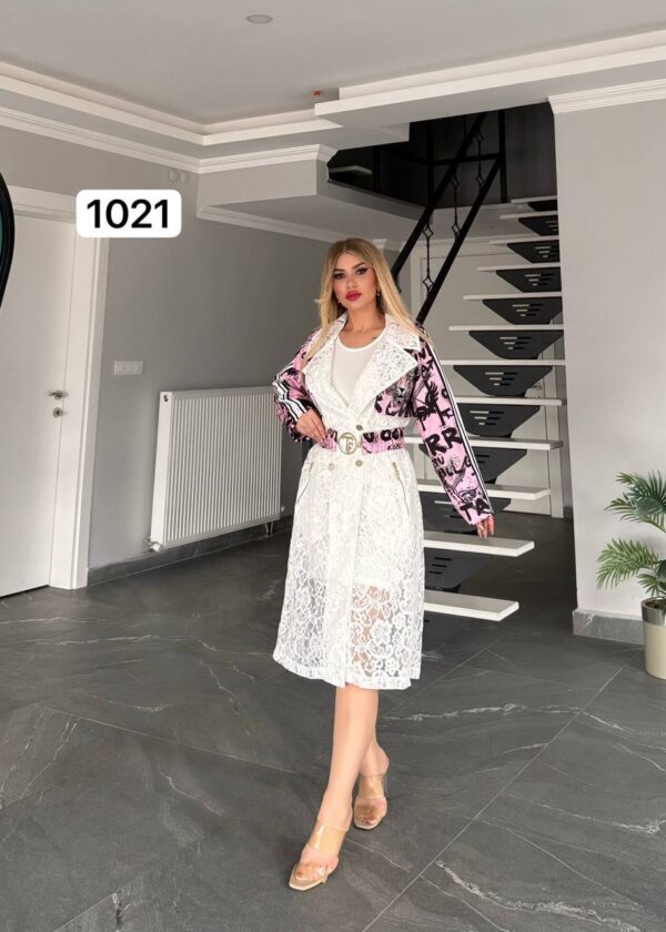 Elegant Lace Long Jacket and Mini Dress Set