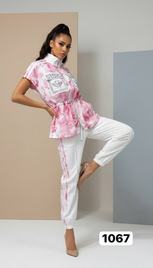 Tie-Dye Embellished Sport-Chic Set