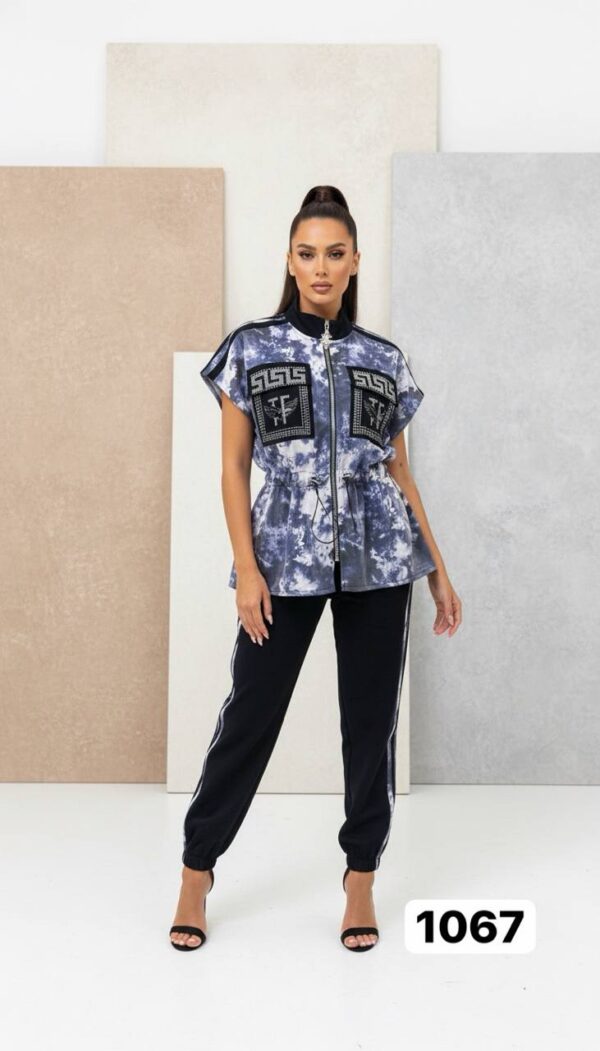 Tie-Dye Embellished Sport-Chic Set