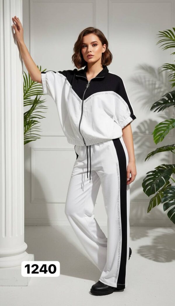 Color Block Zip-Up Athleisure Set