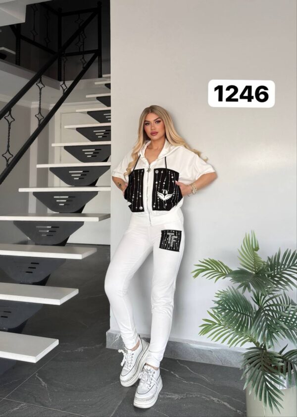 Wholesale Two-Tone Hooded Tracksuit Set