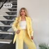 Women's Striped Blazer and Trousers Two-Piece Set
