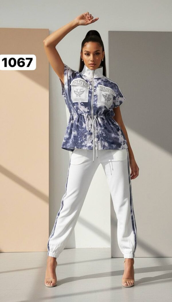 Tie-Dye Embellished Sport-Chic Set