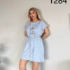 Wholesale Embroidered Keyhole T-Shirt Dress