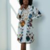 Luxury Gemstone Print Wholesale Shirtdress