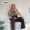 Wholesale Fierce Leopard Graphic Hooded Loungewear Set