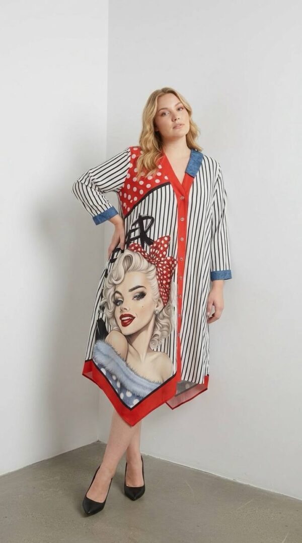 Wholesale Pop Art Graphic Shirt Dress