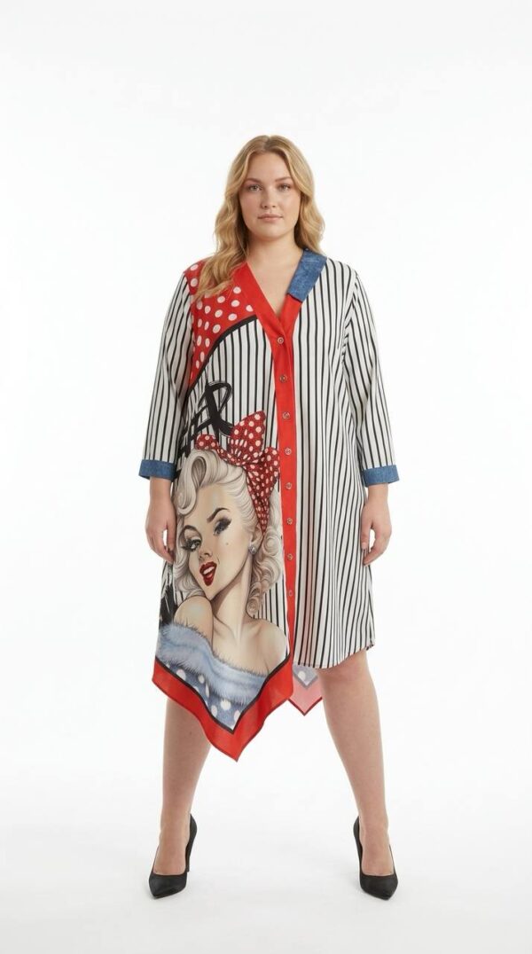 Wholesale Pop Art Graphic Shirt Dress
