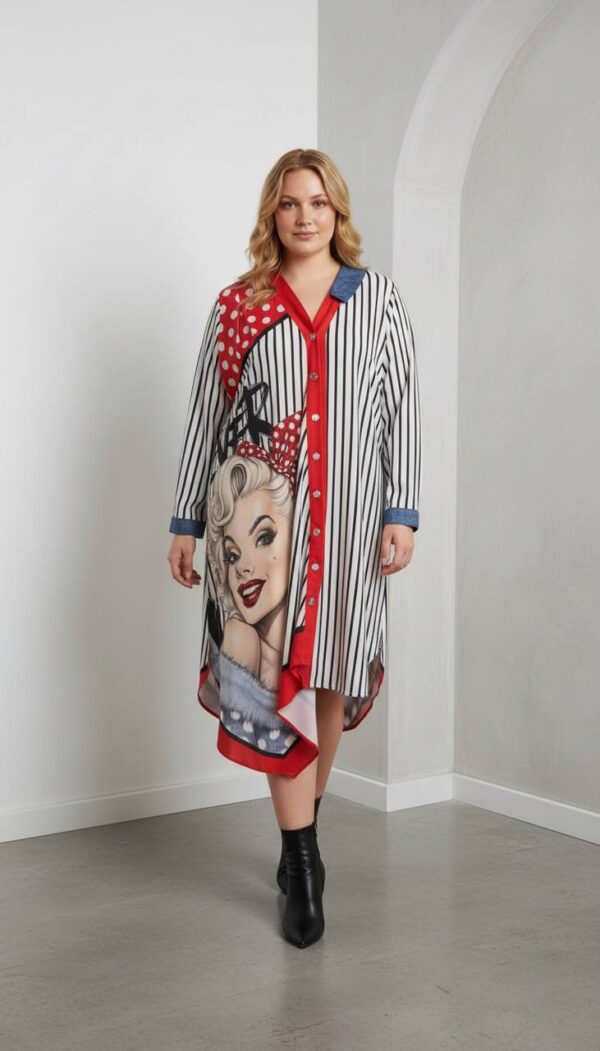 Wholesale Pop Art Graphic Shirt Dress