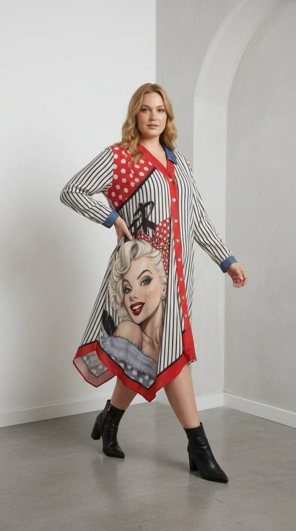 Wholesale Pop Art Graphic Shirt Dress