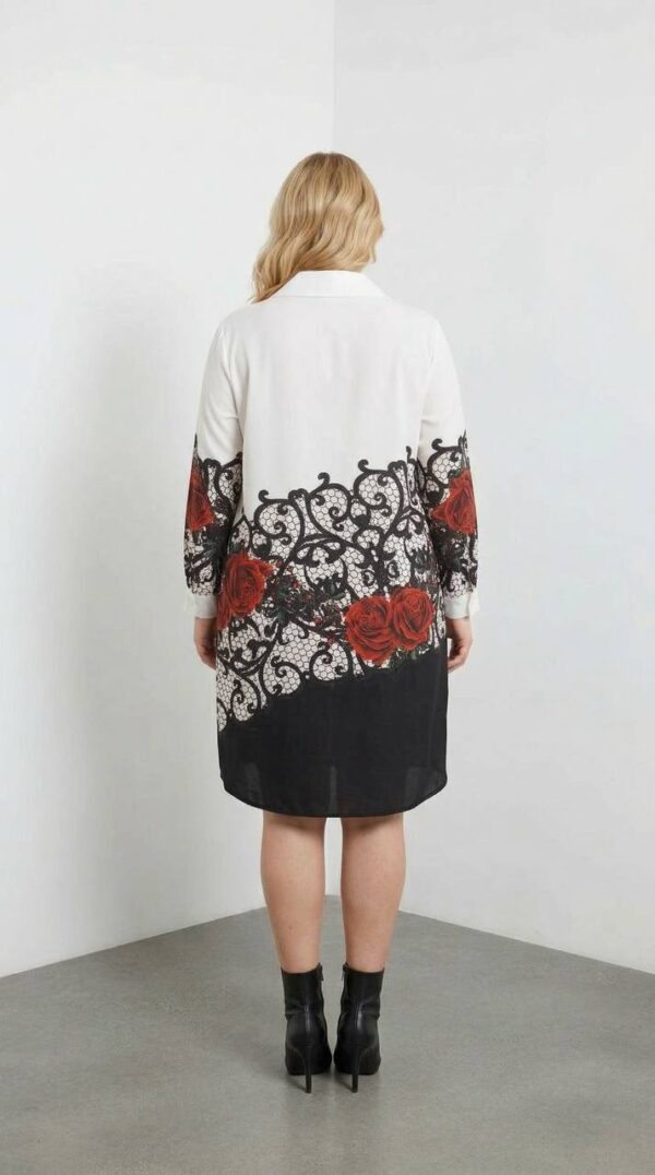 Wholesale Rose & Lace Print Embellished Tunic Shirt