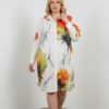 Artistic Floral & Script Print Tunic Dress