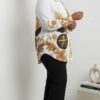Women's Baroque Gold Leaf Print Blouse