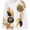 Women's Baroque Gold Leaf Print Blouse