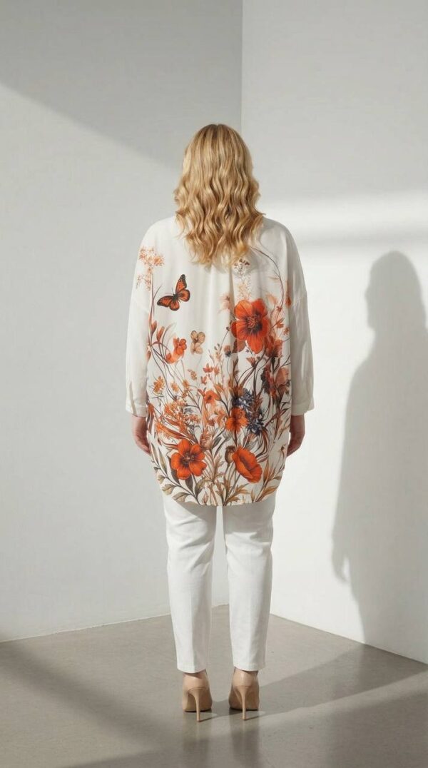 Wholesale Floral & Butterfly Print Tunic Shirt