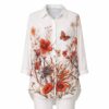 Wholesale Floral & Butterfly Print Tunic Shirt