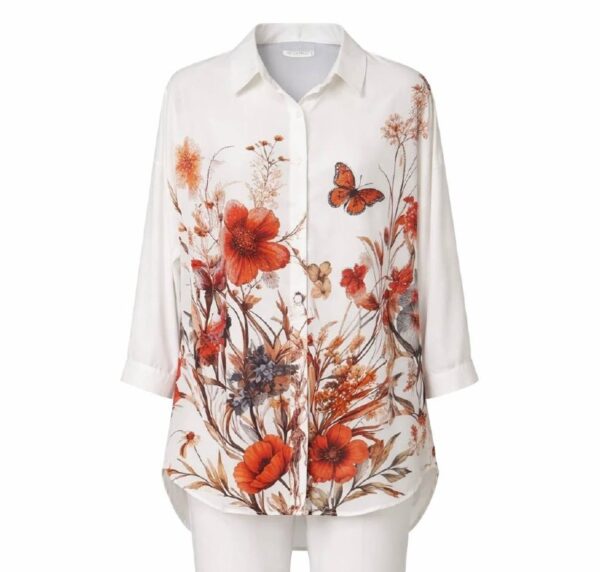 Wholesale Floral & Butterfly Print Tunic Shirt