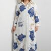 Wholesale Printed Maxi Shirt Dress