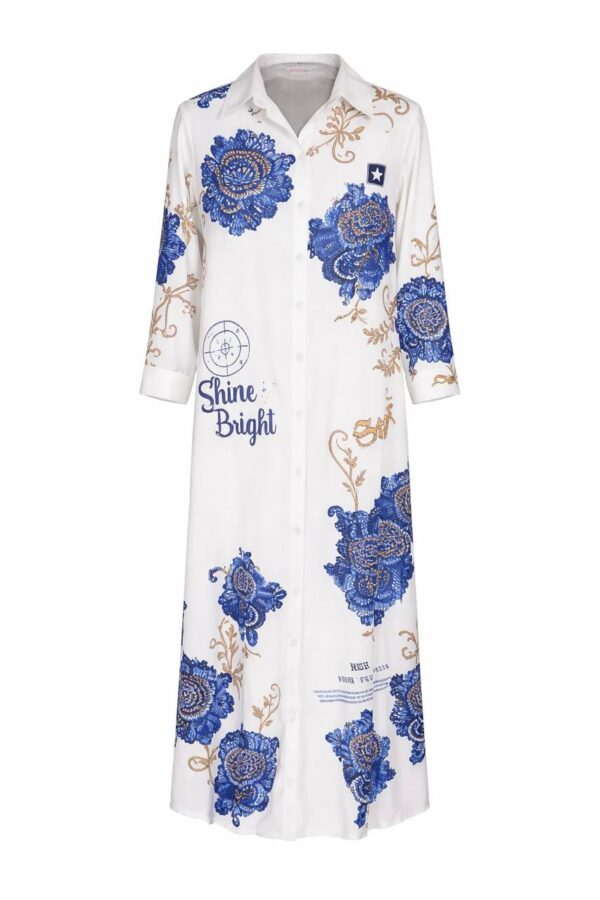 Wholesale Printed Maxi Shirt Dress