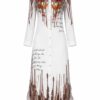 Wholesale Rose & Script Print Maxi Shirt Dress
