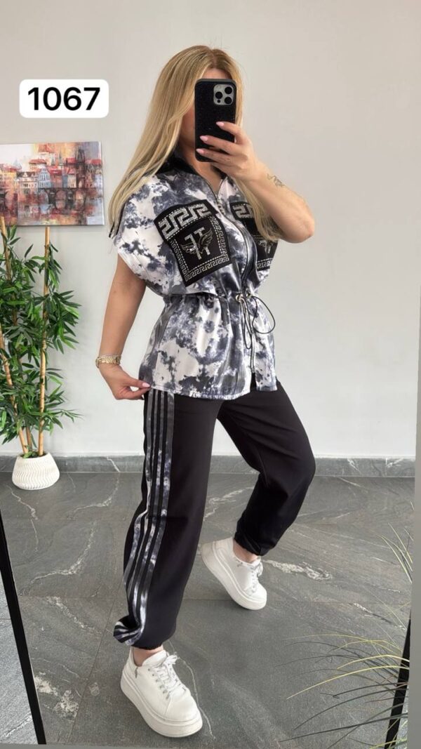 Tie-Dye Embellished Sport-Chic Set